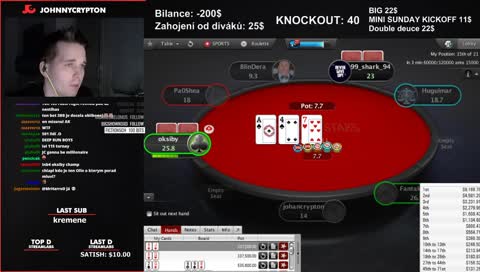 HOT 11$ deep run 10 000$ první LOL madmonq knockout challenge za každých 10 vyřazení SUB GIFT