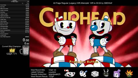 All Flags Regular (Legacy) WR Attempts!  WR is 30:04 by SBDWolf.