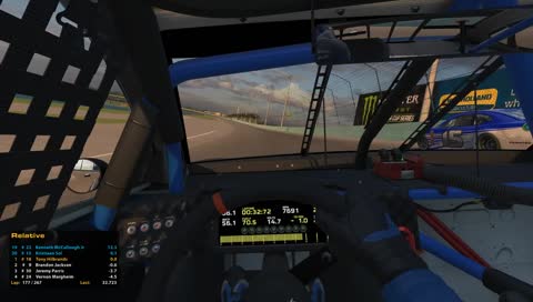 Brandon gets taken out by lap car part 1