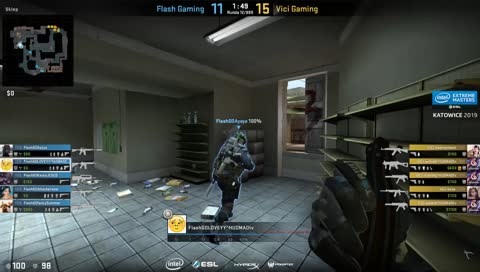 freeman - 1vs3 clutch (T - pre-plant situation) to secure the map victory for ViCi