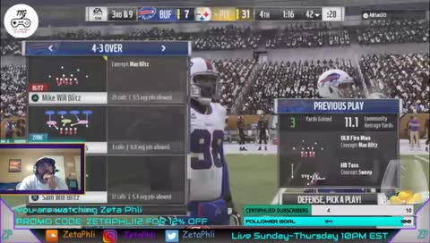 PIGZKIN EMPPIRE SEASON 2- WEEK 17 VS STEELERS (ADRIAN)... NEW STREAM SCHEDULE COMING SOON!