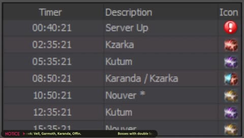 EU Boss Timers w/ Sound Alert 5 minutes before spawn [No Music] 
