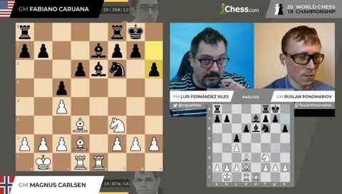Carlsen vs. Caruana PARTIDA 11 - Campeonato del Mundo de Ajedrez