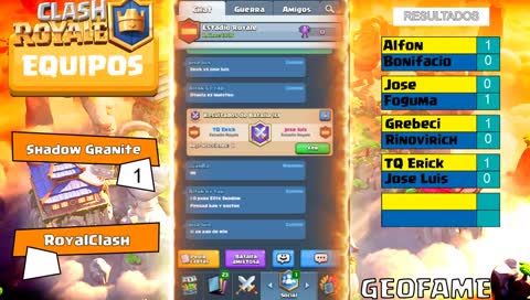Clash Royale | Partido amistoso Shadow Granite vs RoyalClash