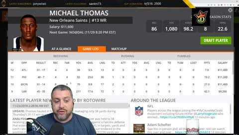 Highlight: Tuesday Fantasy Football Talk | !dailyroto !pff | Twitter & Insta: @ALZeidenfeld