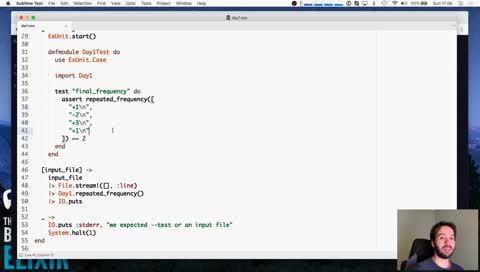 Elixir and Advent of Code, Day 1: https://adventofcode.com/2018/day/1