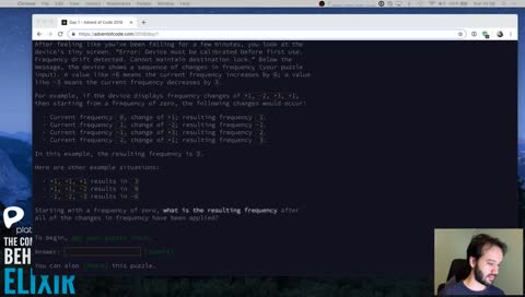 Elixir and Advent of Code, Day 1: https://adventofcode.com/2018/day/1