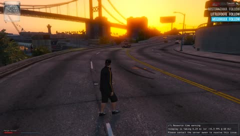 Bernie getting help.