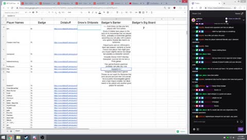 Badger's Big Board Live Writing