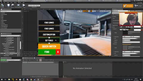 Game dev, interface