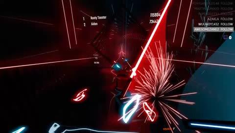 RustyToaster? ELITE BROSKER!! Sattisfying Beat saber clip.
