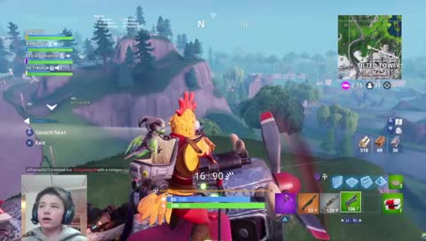 Fortnite 125 plus wins . Season 1 player playing with viewers.