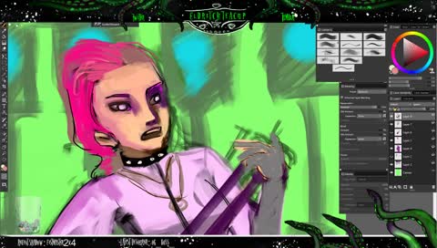 Discord Draw Cyberpunk Music Star
