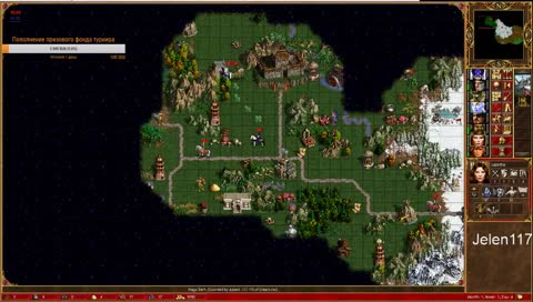 Урало-Сибирский Чемпионат Финал Falcone (blue, Tower, Solmyr -400) vs Jelen117 (red, Tower, Aine +400) H3DM1