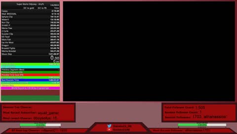 Super Mario Odyssey Any% 1:01:20 (PB as of 9.1.2019)