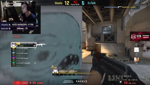 18:00 МСК LOOT.BET квала с 5balls | FACEIT 3k+ ELO | Задержка 30с