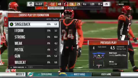4th down... runs the ball...
