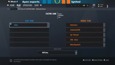R6 PL Console- Winter Season- Apex esports v Ignited