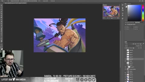 Every 10 sub Giveaway! ✏ Hanzo Splash Art