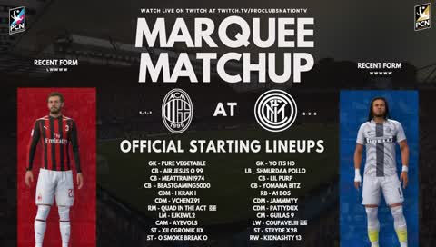 Pro Clubs Nation: Super League Sunday Marquee Matchup | Milan Derby