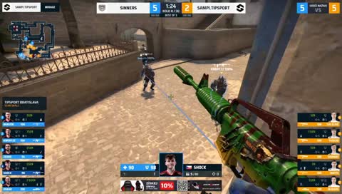 sAvana1 - quick 1vs2 AWP clutch (T - post-plant situation)
